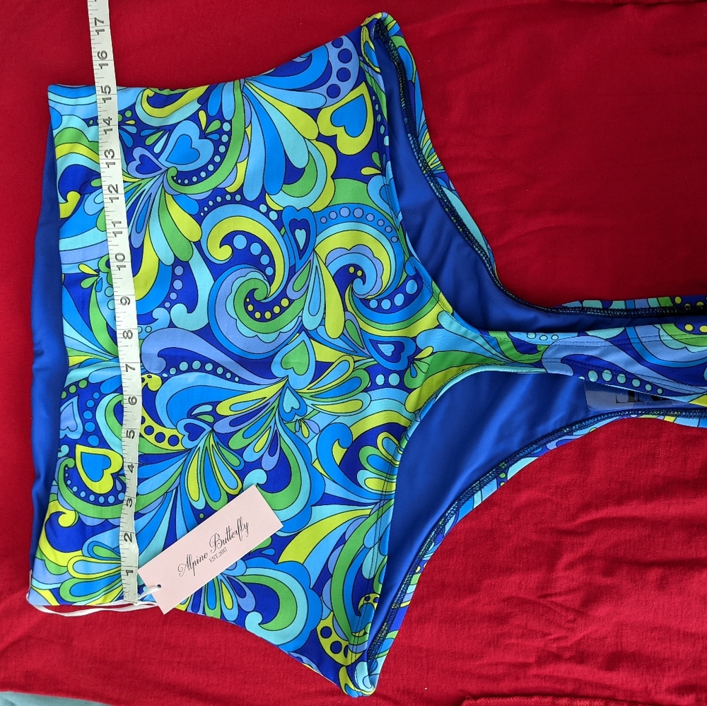 1X Alpine butterfly swim high waist thong bottom